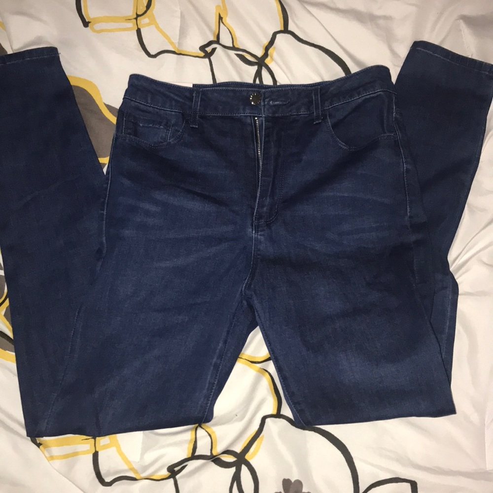 high rise skinny jeans